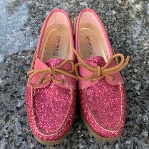 Sparkly Pink Sperry Top-Siders Size 6.5M